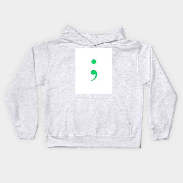 Semicolon Kids Hoodie by ZoeBaruch